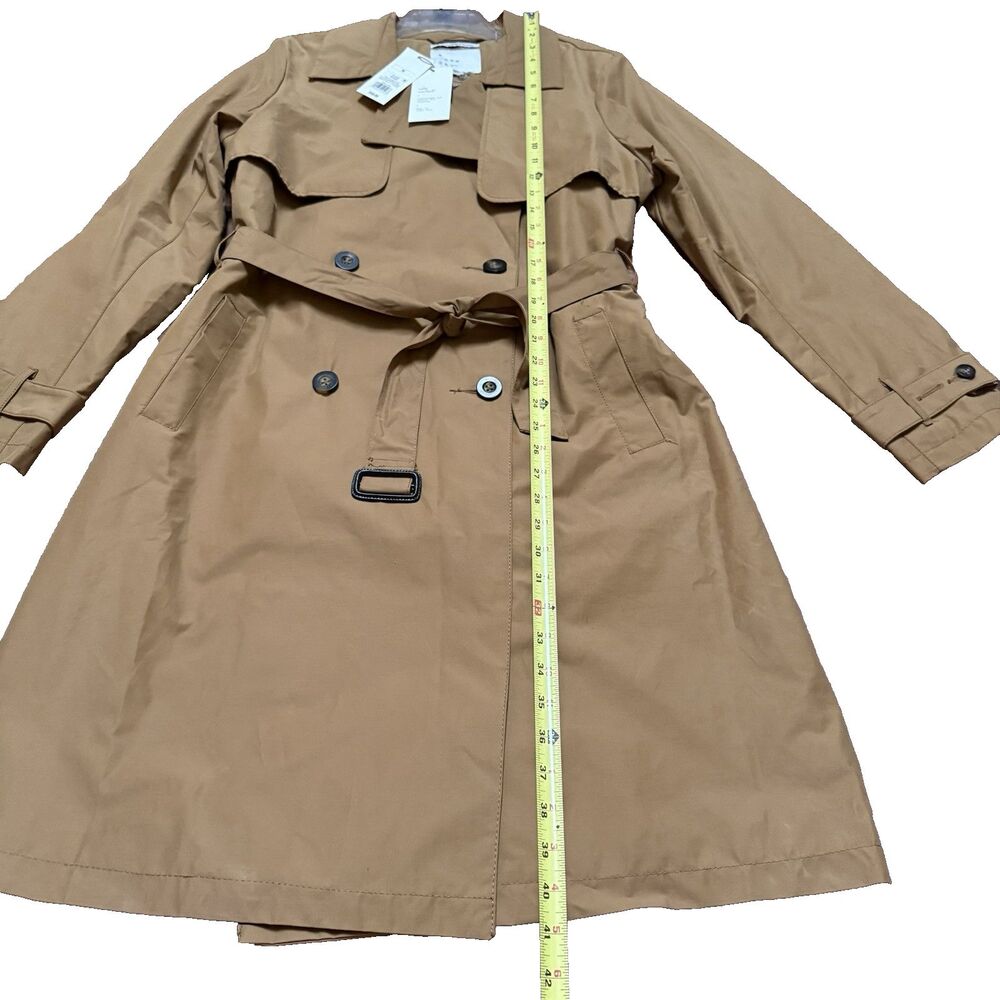A New Day Women's M Water Resistant Trench Coat Khaki 559337 492830405474 NWT - Picture 3 of 7